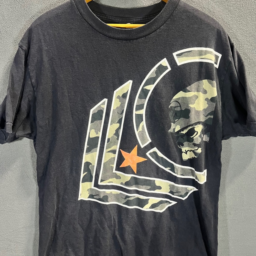Metal Mulisha Mens Graphic T-Shirt Black Camo Skull Logo Size Large